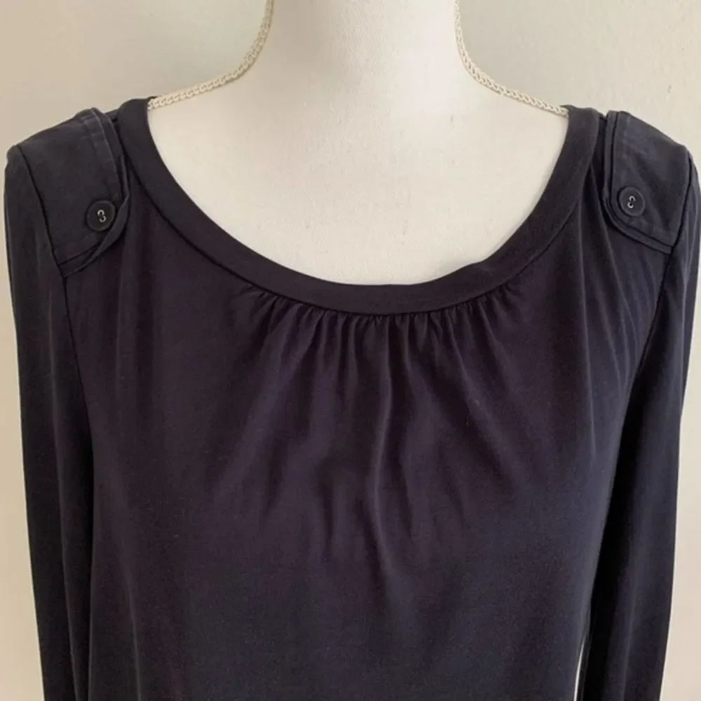Tory Burch Navy Ashlee 100% Silk Blouse Women’s Medium